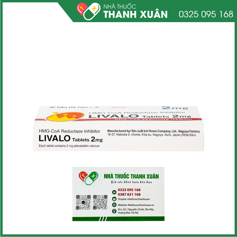 Livalo Tablets 2mg trị rối loạn lipid máu